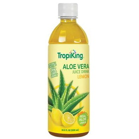 Tropiking Aloe Vera Lemon Juice Drink, 16.9 FL.OZ, Case of 24