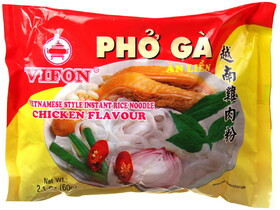 Vifon (Pho Ga) Rice Noodle Arti Chicken Flavour (Bag), 2.1 OZ, 24 per pack, 3 per case