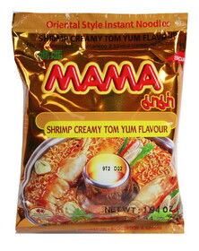 MAMA Instant Noodles Shrimp Creamy Tom Yum Flavour, 55 G, 30 per pack, 6 per case