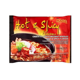 MAMA Instant Noodle Hot and Spicy, 90 G, 20 per pack, 3 per case
