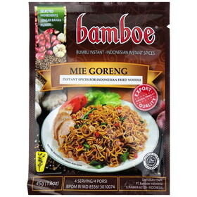 Bamboe (Mie Goreng) Indonesian Fried Noodle, 1.6 OZ, 12 per pack, 2 per case