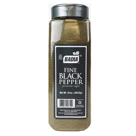 Badia Fine Ground Black Pepper (16 OZ), Case of 6