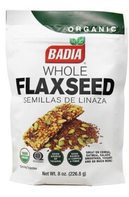 Badia Organic Flax Seed Whole (8 OZ), Case of 8