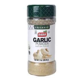 Badia Organic Garlic Powder (3 OZ), Case of 8