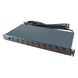 A-Neutronics 10 Outlet 1U Rack Mount PDU w/Individual Switches MLSL-11510