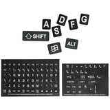 The Keyboard Large Print Keyboard Stickers, Black/White 51102-BLK