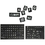 The Keyboard Large Print Keyboard Stickers, Black/White 51102-BLK
