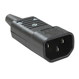 Generic 1212620 IEC C14 Power Cord Plug Connector, Black