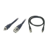 Ziotek 3ft RCA Audio Male to BNC Adapter Cable, Black ZT1283300
