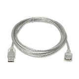Manhattan 6ft. USB 2.0 Type A Male to Female Extension USB Cable, Silver 336314
