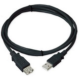 Ziotek 3ft. USB 2.0 Type A Male to Female Extension USB Cable, Black ZT1311033
