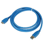 Generic 1311147 6ft. SuperSpeed USB 3.0 Type A Male to Micro B Male USB Cable, Blue