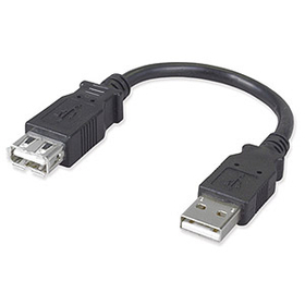 Ziotek 7.5in. USB Shortys&#153; USB 2.0 Type A Male to Female Extension USB Cable ZT1311547