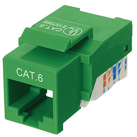 Ziotek CAT6 Network (RJ45) Keystone Jack, Tool-Free, Green ZT1800323