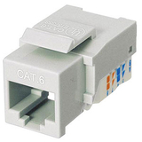 Ziotek CAT6 Network (RJ45) Keystone Jack, Tool-Free, White ZT1800326