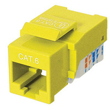 Ziotek CAT6 Network (RJ45) Keystone Jack, Tool-Free, Yellow ZT1800327