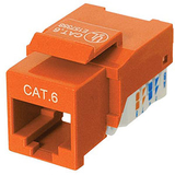 Ziotek CAT6 Network (RJ45) Keystone Jack, Tool-Free, Orange ZT1800328