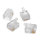 Platinum Tools EZ-RJ11 / 12 Plug Connectors, Clear, 50 Pack 100026C