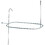 Kingston Brass ABT1040-1 End Mount Rectangular Shower Riser with Enclosure, Polished Chrome