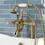 Kingston Brass Aqua Vintage AE103T7WLL Wilshire Deck Mount Clawfoot Tub Faucet, Brushed Brass