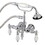 Aqua Vintage AE22T1 Vintage 3-3/8 Inch Wall Mount Tub Faucet with Hand Shower, Polished Chrome