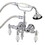 Aqua Vintage AE24T1 Vintage 3-3/8 Inch Wall Mount Tub Faucet with Hand Shower, Polished Chrome