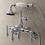 Kingston Brass AE420T1 Aqua Vintage 3-3/8 Inch Adjustable Wall Mount Clawfoot Tub Faucet with Hand Shower, Polished Chrome