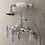 Kingston Brass AE422T1 Aqua Vintage 3-3/8 Inch Adjustable Wall Mount Clawfoot Tub Faucet with Hand Shower, Polished Chrome