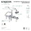 Kingston Brass AE424T1 Aqua Vintage 3-3/8 Inch Adjustable Wall Mount Clawfoot Tub Faucet with Hand Shower, Polished Chrome