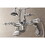 Kingston Brass AE54T1 Aqua Vintage Wall Mount Tub Faucet with Hand Shower, Polished Chrome
