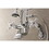 Kingston Brass AE60T1 Aqua Vintage Wall Mount Tub Faucet with Hand Shower, Polished Chrome