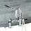 Aqua Vintage AE8101DKL Kaiser 7-Inch Deck Mount Clawfoot Tub Faucet, Polished Chrome