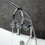 Kingston Brass AE8101RX Belknap Three-Handle 2-Hole Deck Mount Clawfoot Tub Faucet with Hand Shower, Polished Chrome