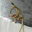 Kingston Brass Sona AE8107DKL - Kaiser Three-Handle 2-Hole Deck-Mount Clawfoot Tub Faucet with Hand Shower, Brushed Brass