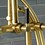 Kingston Brass Sona AE8107DKL - Kaiser Three-Handle 2-Hole Deck-Mount Clawfoot Tub Faucet with Hand Shower, Brushed Brass