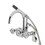 Kingston Brass AE8151CG Fuller Three-Handle 2-Hole Tub Wall Mount Clawfoot Tub Faucet with Hand Shower, Polished Chrome