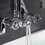 Kingston Brass AE8451CG Fuller Three-Handle 2-Hole Wall Mount Clawfoot Tub Faucet with Hand Shower, Polished Chrome