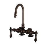 Kingston Brass Auqa Vintage 3-3/8-Inch Deck Mount Tub Faucet, Oil Rubbed Bronze AE91T5