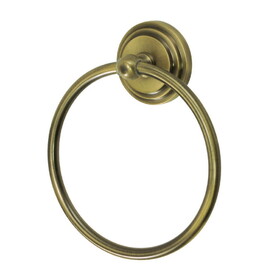 Kingston Brass Milano Towel Ring, Antique Brass
