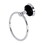 Kingston Brass BA9114C Water Onyx 6 in. Towel Ring, Polished Chrome