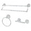 Kingston Brass BAK297348C Governor 3-Piece 24" Dual Towel Bar Bathroom Accessory Set, Polished Chrome
