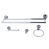 Kingston Brass 4-Piece Bathroom Accessories Set, Polished Chrome BAK8213478C