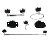 Kingston Brass Water Onyx 6-Piece Bathroom Accessory Set, Polished Chrome