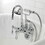 Kingston Brass CA8T1 Vintage 3-3/8" Tub Wall Mount Clawfoot Tub Faucet with Hand Shower, Polished Chrome