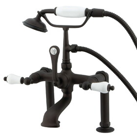 Kingston Brass Vintage 7-Inch Deck Mount Clawfoot Tub Faucet, Oil Rubbed Bronze CC105T5