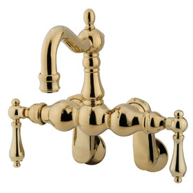 Kingston Brass Vintage Adjustable Center Wall Mount Tub Faucet, Polished Brass CC1081T2