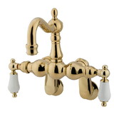 Kingston Brass Vintage Adjustable Center Wall Mount Tub Faucet, Polished Brass CC1083T2