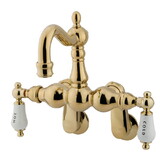 Kingston Brass Vintage Adjustable Center Wall Mount Tub Faucet, Polished Brass CC1085T2