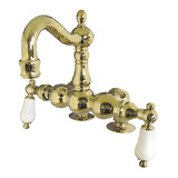 Kingston Brass Vintage 3-3/8-Inch Deck Mount Tub Faucet, Polished Brass CC1093T2