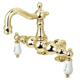 Kingston Brass Vintage 3-3/8-Inch Deck Mount Tub Faucet, Polished Brass CC1095T2